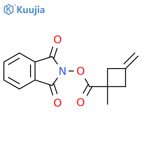 1,3-dioxo-2,3-dihydro-1H-isoindol-2-yl 1-methyl-3-methylidenecyclobutane-1-carboxylate structure
