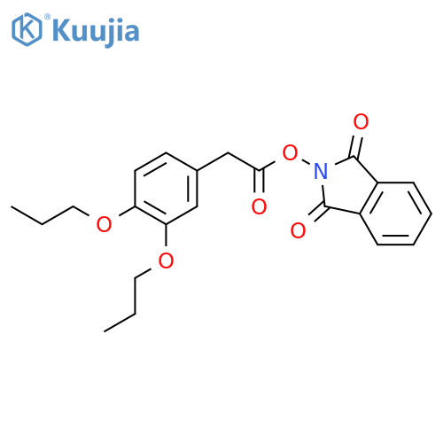 1,3-dioxo-2,3-dihydro-1H-isoindol-2-yl 2-(3,4-dipropoxyphenyl)acetate structure