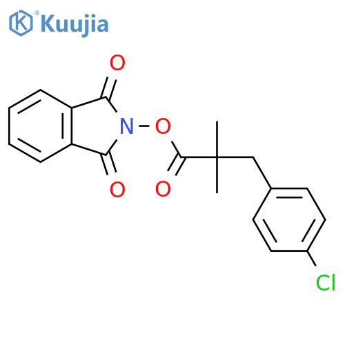 1,3-dioxo-2,3-dihydro-1H-isoindol-2-yl 3-(4-chlorophenyl)-2,2-dimethylpropanoate structure