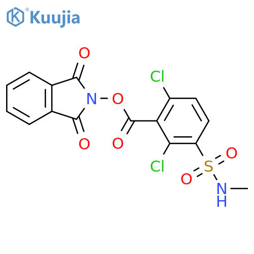 1,3-dioxo-2,3-dihydro-1H-isoindol-2-yl 2,6-dichloro-3-(methylsulfamoyl)benzoate structure