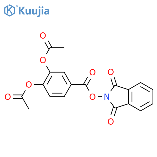 1,3-dioxo-2,3-dihydro-1H-isoindol-2-yl 3,4-bis(acetyloxy)benzoate structure