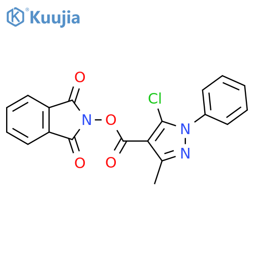 1,3-dioxo-2,3-dihydro-1H-isoindol-2-yl 5-chloro-3-methyl-1-phenyl-1H-pyrazole-4-carboxylate structure
