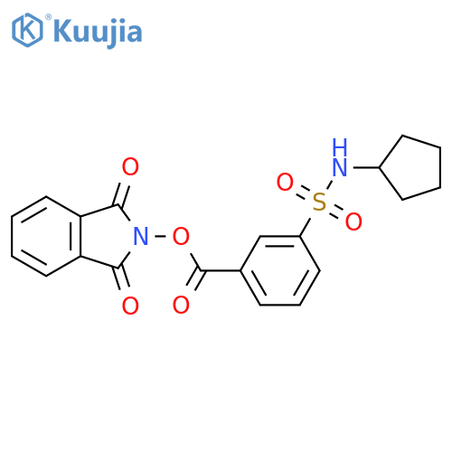 1,3-dioxo-2,3-dihydro-1H-isoindol-2-yl 3-(cyclopentylsulfamoyl)benzoate structure