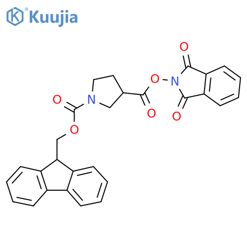 3-(1,3-dioxo-2,3-dihydro-1H-isoindol-2-yl) 1-(9H-fluoren-9-yl)methyl pyrrolidine-1,3-dicarboxylate structure