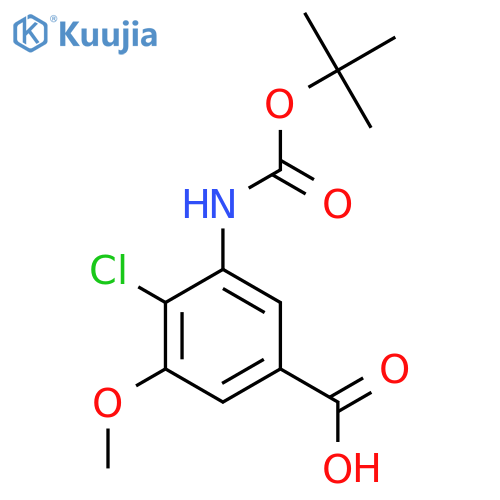 3-{[(Tert-butoxy)carbonyl]amino}-4-chloro-5-methoxybenzoic acid structure