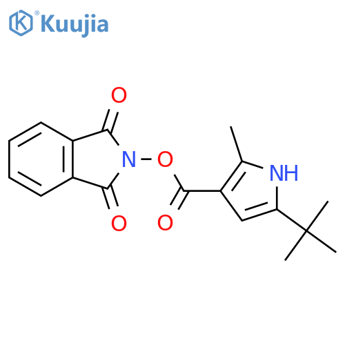 1,3-dioxo-2,3-dihydro-1H-isoindol-2-yl 5-tert-butyl-2-methyl-1H-pyrrole-3-carboxylate structure