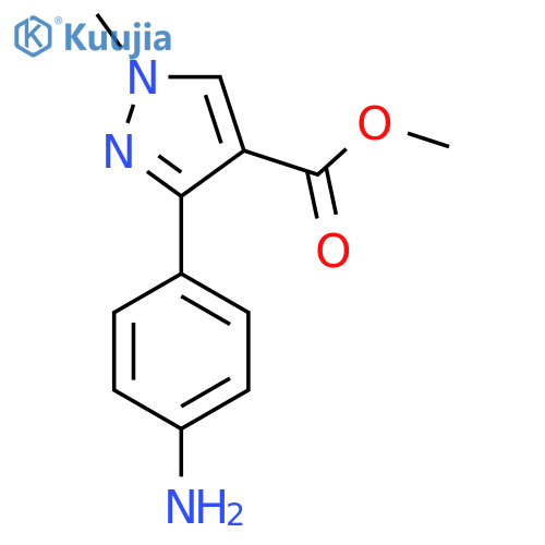 methyl 3-(4-aminophenyl)-1-methyl-1H-pyrazole-4-carboxylate structure