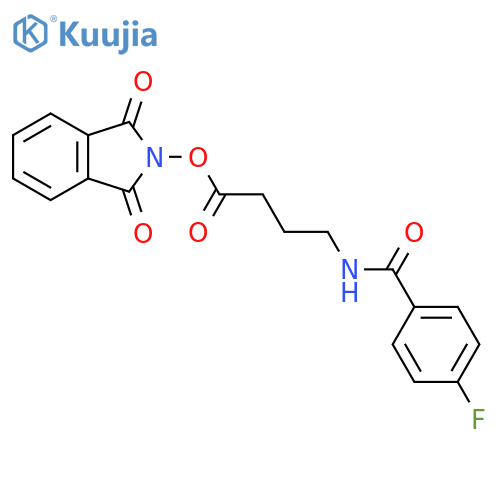 1,3-dioxo-2,3-dihydro-1H-isoindol-2-yl 4-[(4-fluorophenyl)formamido]butanoate structure