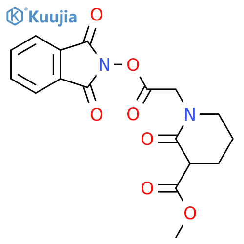 methyl 1-{2-[(1,3-dioxo-2,3-dihydro-1H-isoindol-2-yl)oxy]-2-oxoethyl}-2-oxopiperidine-3-carboxylate structure
