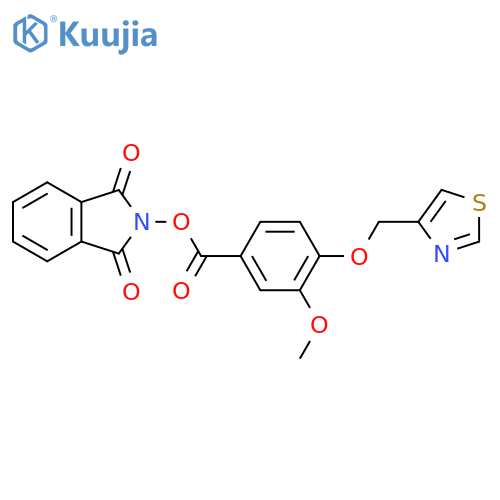 1,3-dioxo-2,3-dihydro-1H-isoindol-2-yl 3-methoxy-4-[(1,3-thiazol-4-yl)methoxy]benzoate structure