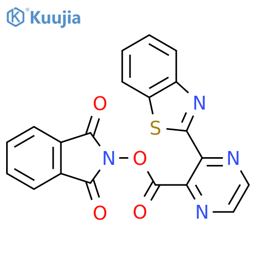 1,3-dioxo-2,3-dihydro-1H-isoindol-2-yl 3-(1,3-benzothiazol-2-yl)pyrazine-2-carboxylate structure
