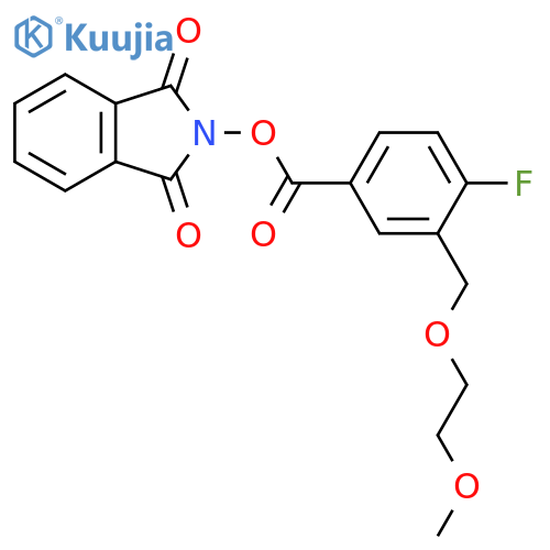 1,3-dioxo-2,3-dihydro-1H-isoindol-2-yl 4-fluoro-3-[(2-methoxyethoxy)methyl]benzoate structure