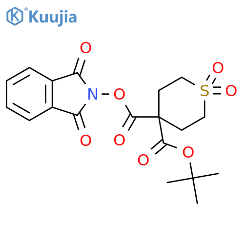 4-tert-butyl 4-(1,3-dioxo-2,3-dihydro-1H-isoindol-2-yl) 1,1-dioxo-1lambda6-thiane-4,4-dicarboxylate structure