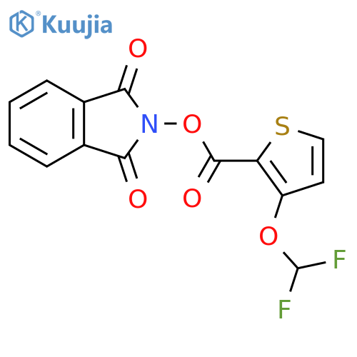1,3-dioxo-2,3-dihydro-1H-isoindol-2-yl 3-(difluoromethoxy)thiophene-2-carboxylate structure