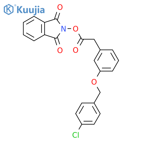 1,3-dioxo-2,3-dihydro-1H-isoindol-2-yl 2-{3-[(4-chlorophenyl)methoxy]phenyl}acetate structure