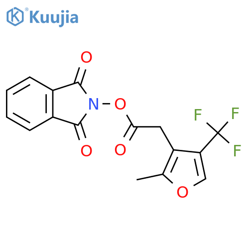 1,3-dioxo-2,3-dihydro-1H-isoindol-2-yl 2-[2-methyl-4-(trifluoromethyl)furan-3-yl]acetate structure