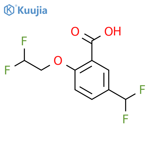 2-(2,2-Difluoroethoxy)-5-(difluoromethyl)benzoic acid structure