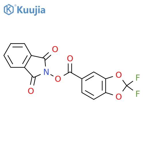 1,3-dioxo-2,3-dihydro-1H-isoindol-2-yl 2,2-difluoro-1,3-dioxaindane-5-carboxylate structure