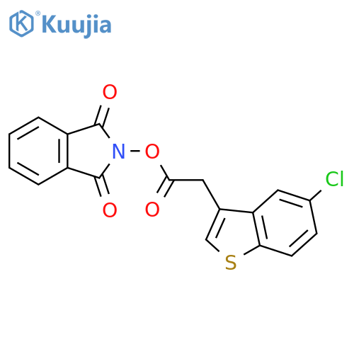 1,3-dioxo-2,3-dihydro-1H-isoindol-2-yl 2-(5-chloro-1-benzothiophen-3-yl)acetate structure