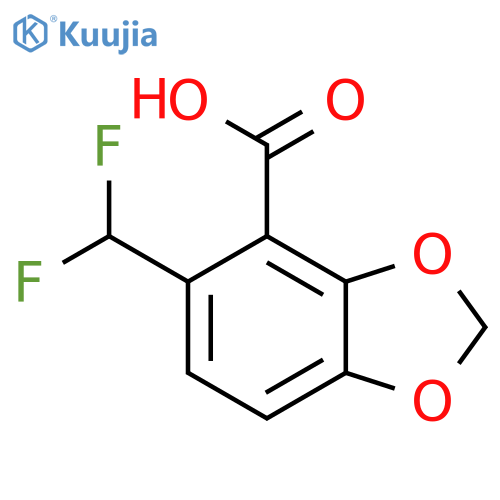 5-(Difluoromethyl)-1,3-benzodioxole-4-carboxylic acid structure