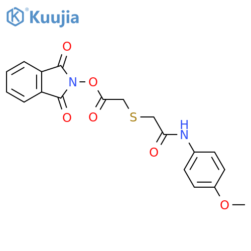1,3-dioxo-2,3-dihydro-1H-isoindol-2-yl 2-({[(4-methoxyphenyl)carbamoyl]methyl}sulfanyl)acetate structure