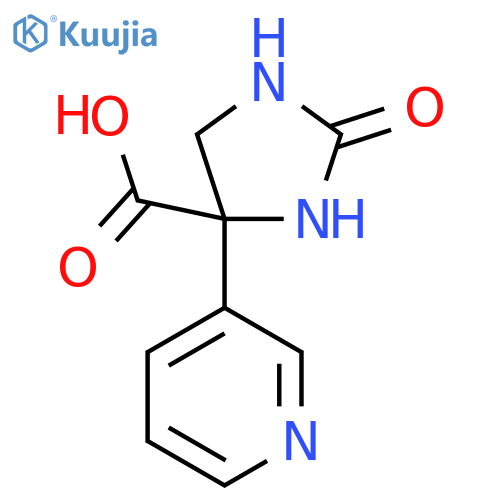 2-Oxo-4-pyridin-3-ylimidazolidine-4-carboxylic acid structure