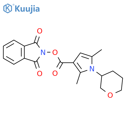 1,3-dioxo-2,3-dihydro-1H-isoindol-2-yl 2,5-dimethyl-1-(oxan-3-yl)-1H-pyrrole-3-carboxylate structure
