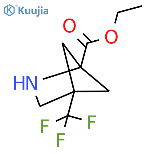Ethyl 4-(trifluoromethyl)-2-azabicyclo[2.1.1]hexane-1-carboxylate structure