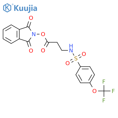 1,3-dioxo-2,3-dihydro-1H-isoindol-2-yl 3-[4-(trifluoromethoxy)benzenesulfonamido]propanoate structure