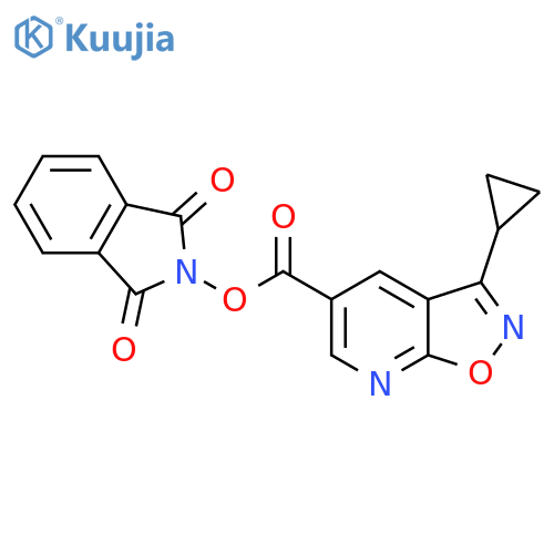 1,3-dioxo-2,3-dihydro-1H-isoindol-2-yl 3-cyclopropyl-[1,2]oxazolo[5,4-b]pyridine-5-carboxylate structure