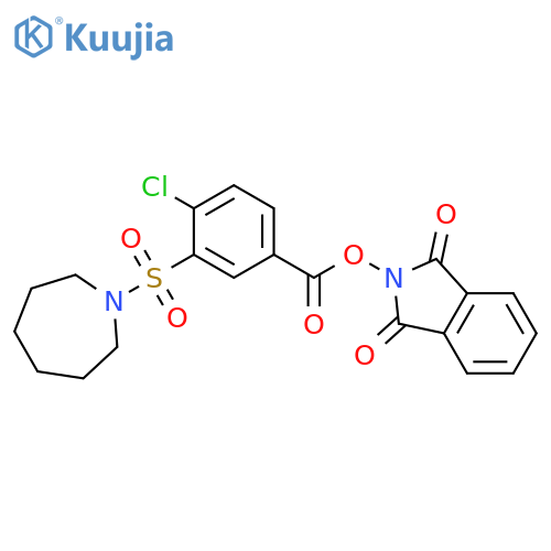 1,3-dioxo-2,3-dihydro-1H-isoindol-2-yl 3-(azepane-1-sulfonyl)-4-chlorobenzoate structure