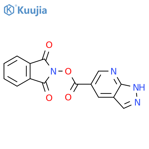 1,3-dioxo-2,3-dihydro-1H-isoindol-2-yl 1H-pyrazolo[3,4-b]pyridine-5-carboxylate structure