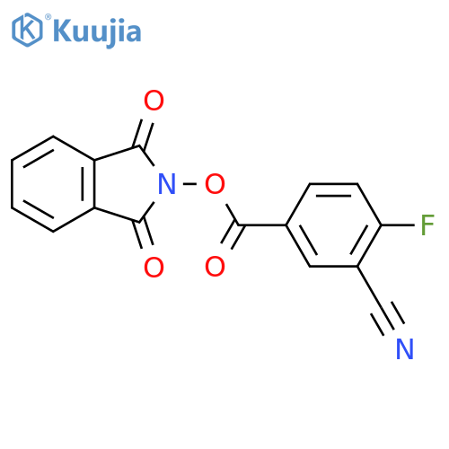 1,3-dioxo-2,3-dihydro-1H-isoindol-2-yl 3-cyano-4-fluorobenzoate structure