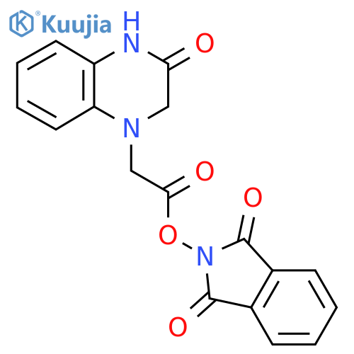 1,3-dioxo-2,3-dihydro-1H-isoindol-2-yl 2-(3-oxo-1,2,3,4-tetrahydroquinoxalin-1-yl)acetate structure