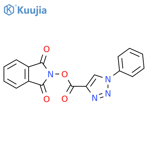 1,3-dioxo-2,3-dihydro-1H-isoindol-2-yl 1-phenyl-1H-1,2,3-triazole-4-carboxylate structure