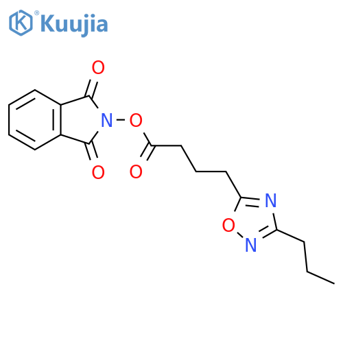 1,3-dioxo-2,3-dihydro-1H-isoindol-2-yl 4-(3-propyl-1,2,4-oxadiazol-5-yl)butanoate structure