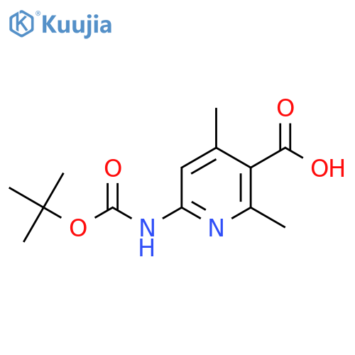 6-{[(Tert-butoxy)carbonyl]amino}-2,4-dimethylpyridine-3-carboxylic acid structure
