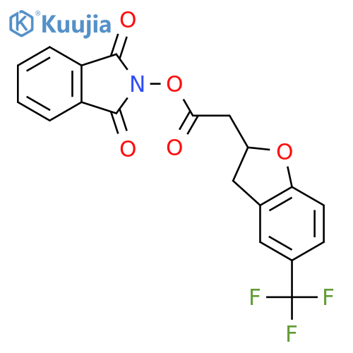 1,3-dioxo-2,3-dihydro-1H-isoindol-2-yl 2-[5-(trifluoromethyl)-2,3-dihydro-1-benzofuran-2-yl]acetate structure
