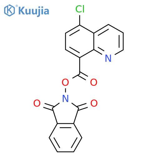 1,3-dioxo-2,3-dihydro-1H-isoindol-2-yl 5-chloroquinoline-8-carboxylate structure