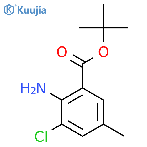 Tert-butyl 2-amino-3-chloro-5-methylbenzoate structure