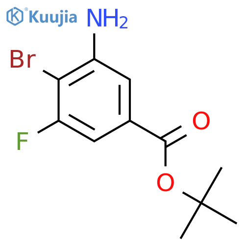Tert-butyl 3-amino-4-bromo-5-fluorobenzoate structure