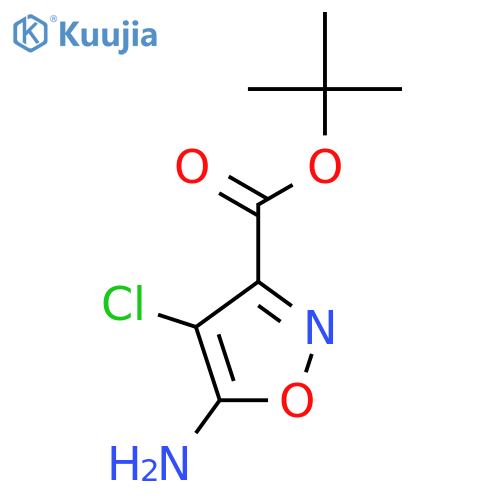 Tert-butyl 5-amino-4-chloro-1,2-oxazole-3-carboxylate structure
