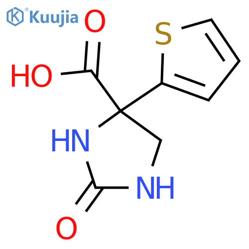2-Oxo-4-thiophen-2-ylimidazolidine-4-carboxylic acid structure