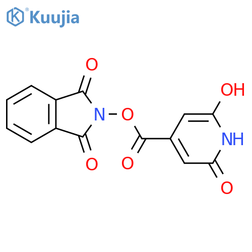 1,3-dioxo-2,3-dihydro-1H-isoindol-2-yl 2,6-dihydroxypyridine-4-carboxylate structure