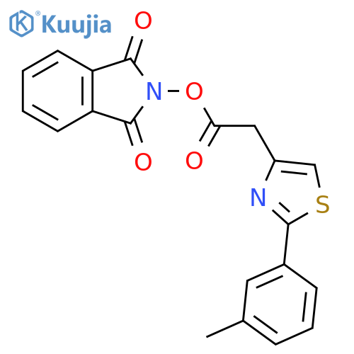 1,3-dioxo-2,3-dihydro-1H-isoindol-2-yl 2-[2-(3-methylphenyl)-1,3-thiazol-4-yl]acetate structure