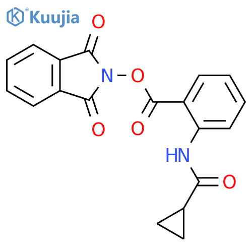 1,3-dioxo-2,3-dihydro-1H-isoindol-2-yl 2-cyclopropaneamidobenzoate structure