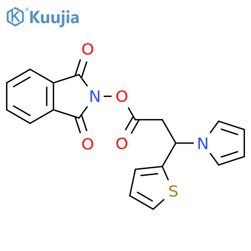 1,3-dioxo-2,3-dihydro-1H-isoindol-2-yl 3-(1H-pyrrol-1-yl)-3-(thiophen-2-yl)propanoate structure