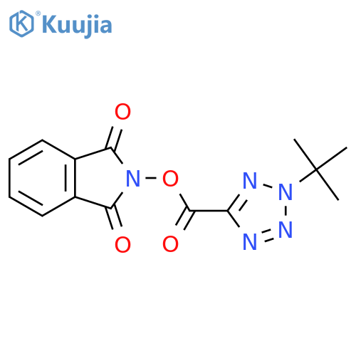 1,3-dioxo-2,3-dihydro-1H-isoindol-2-yl 2-tert-butyl-2H-1,2,3,4-tetrazole-5-carboxylate structure