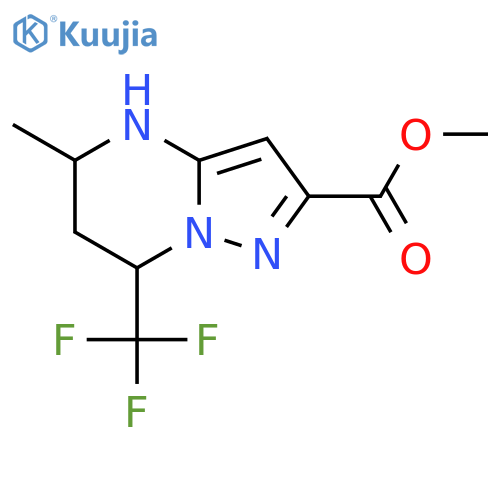 Methyl 5-methyl-7-(trifluoromethyl)-4,5,6,7-tetrahydropyrazolo[1,5-a]pyrimidine-2-carboxylate structure
