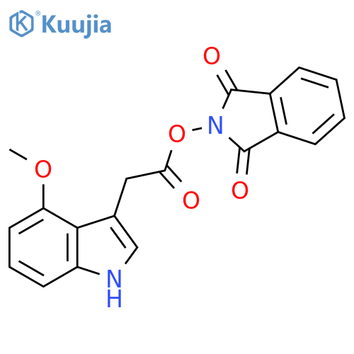 1,3-dioxo-2,3-dihydro-1H-isoindol-2-yl 2-(4-methoxy-1H-indol-3-yl)acetate structure